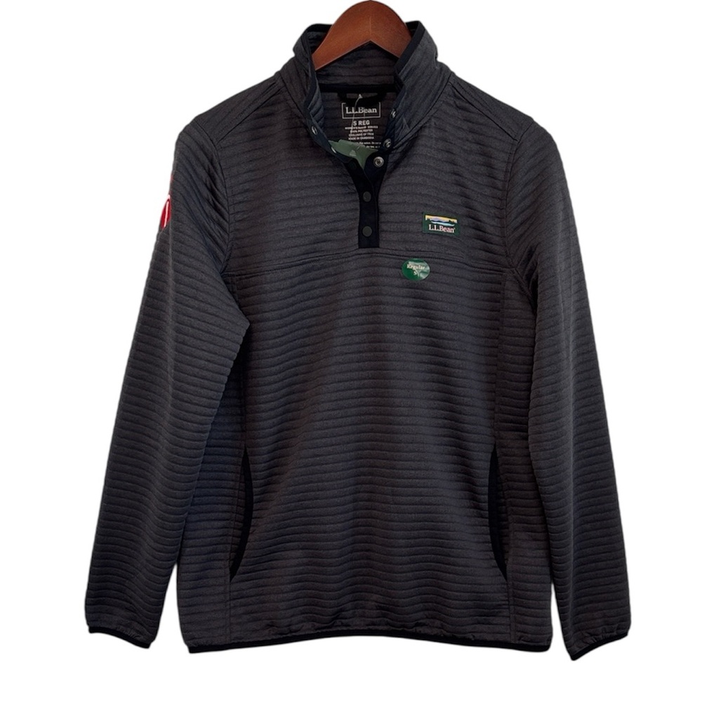 NWT L.L. Bean Alright Knit Pullover Alley Gray Women's Jacket S - Picture 1 of 14